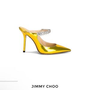 Jimmy Choo metallic liquid leather mule